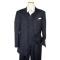 Steve Harvey Collection Navy Blue/White Pinstripes Super 120's Merino Wool Vested Suit